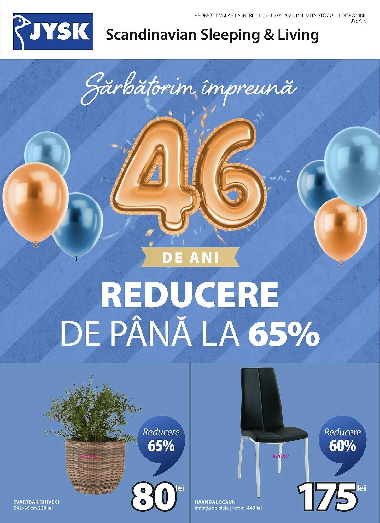 Catalog Catalog JYSK de la 1 mai până la 5 mai 2025 - Revista Pagina 1