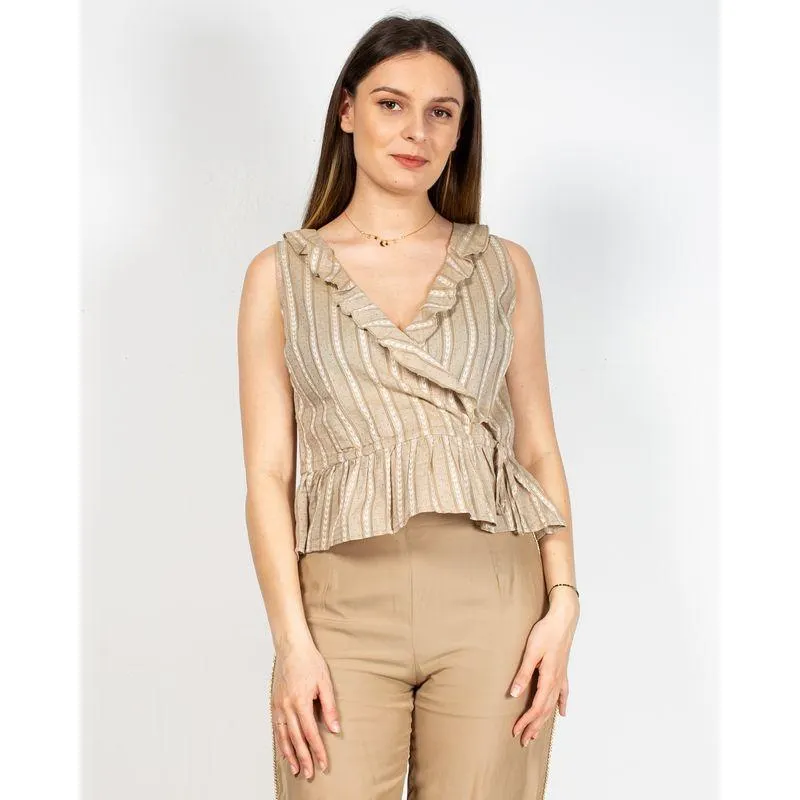 Bluza DOCA petrecuta cu snur si volane 22MNB02074