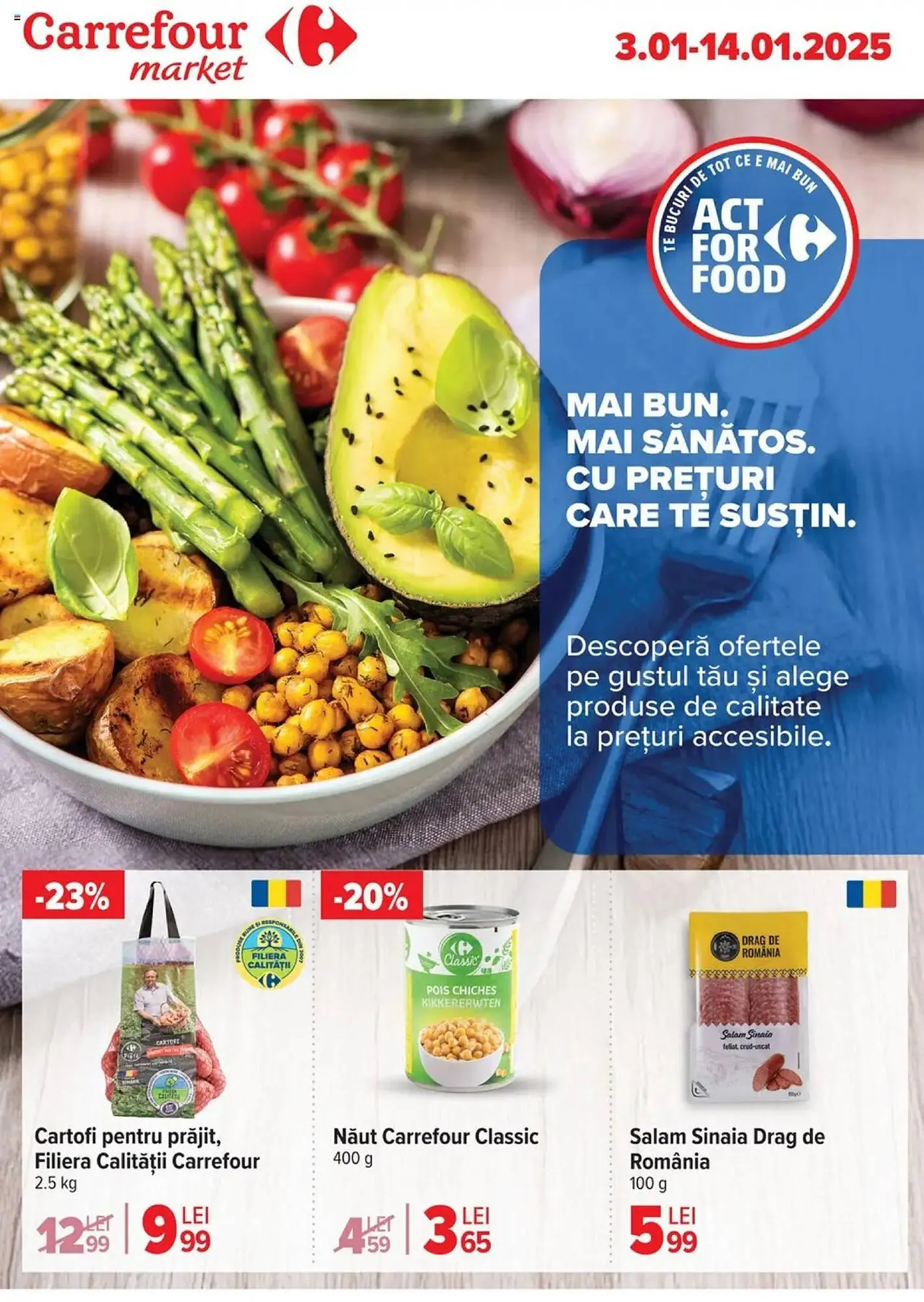 Catalog Catalog Carrefour Market de la 3 ianuarie până la 14 ianuarie 2025 - Revista Pagina 1