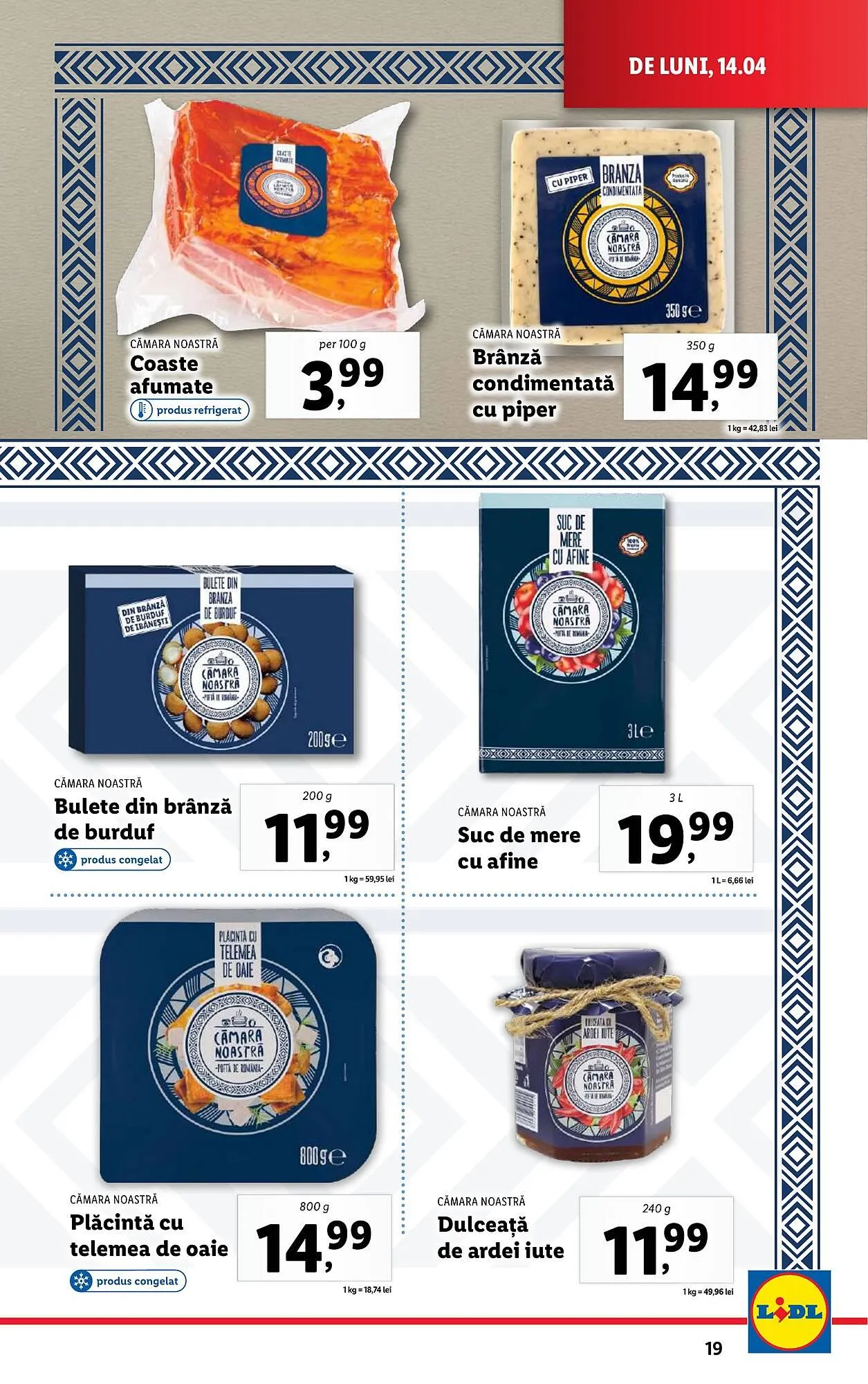 Catalog Catalog Lidl de la 14 aprilie până la 19 aprilie 2025 - Revista Pagina 19