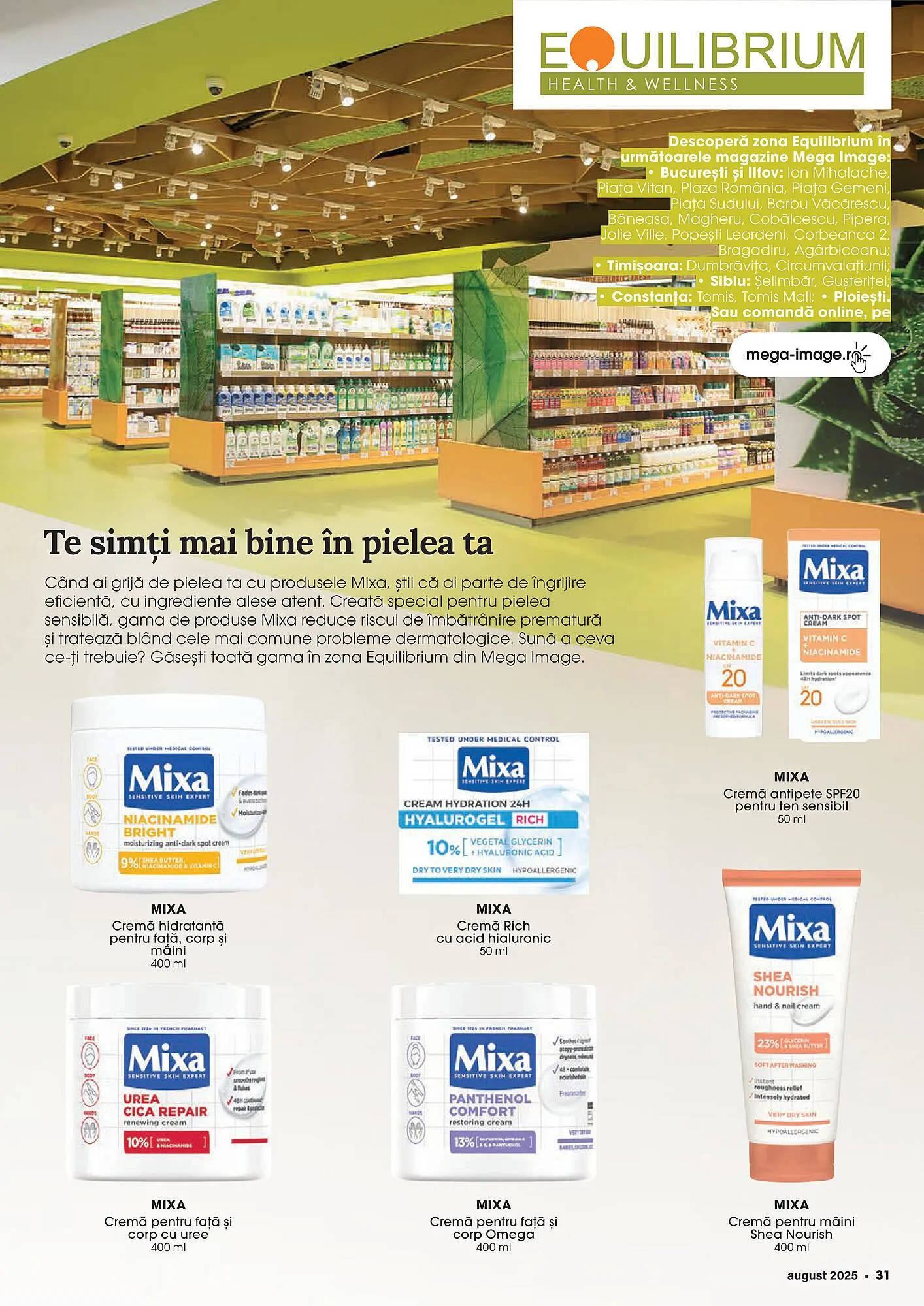 Catalog Catalog Mega Image de la 1 august până la 31 august 2025 - Revista Pagina 31