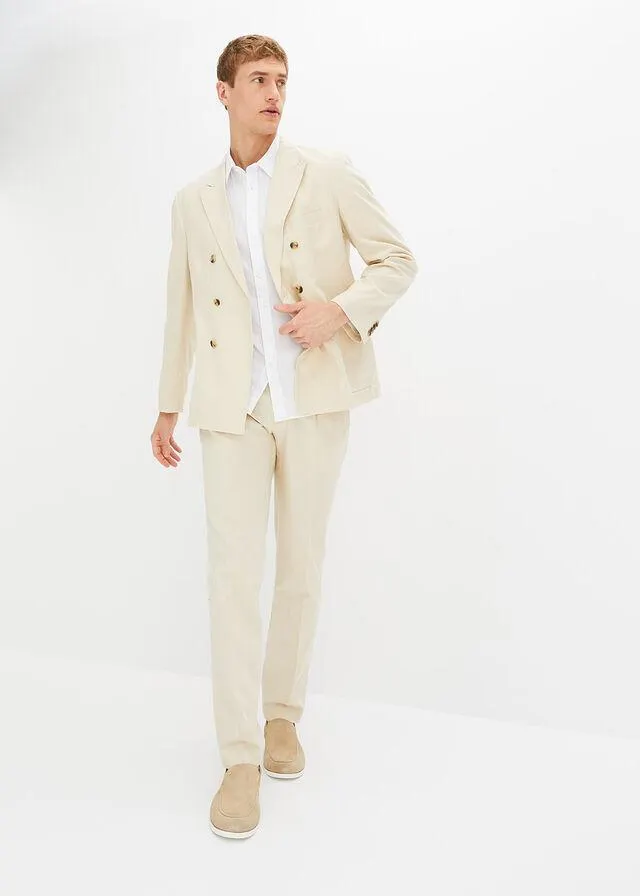 Costum 2 piese cu in: sacou şi pantaloni, regular