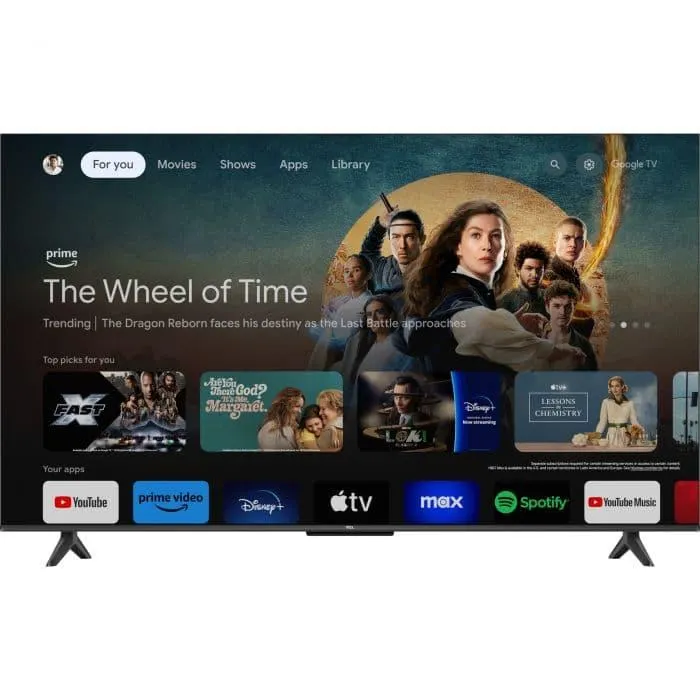 Televizor Smart TCL 50V6B, 126 cm, 4K UHD, LED, HDR, Seria V6B, Clasa F