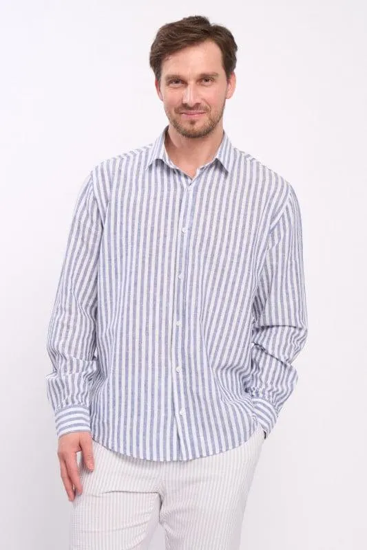 Manche Paris - Camasa barbat regular cu model in dungi