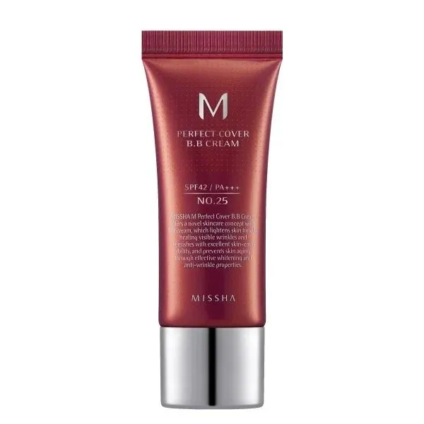 BB Cream M Perfect Cover SPF42/PA+++ Nuanta 25/Bej cald, 20ml, Missha
