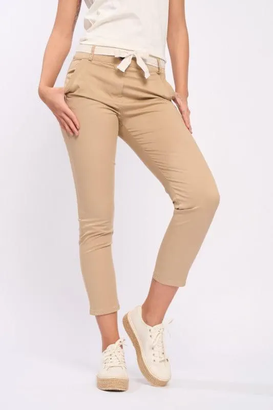 Kenvelo - Pantaloni dama de culoare uniforma cu buzunare