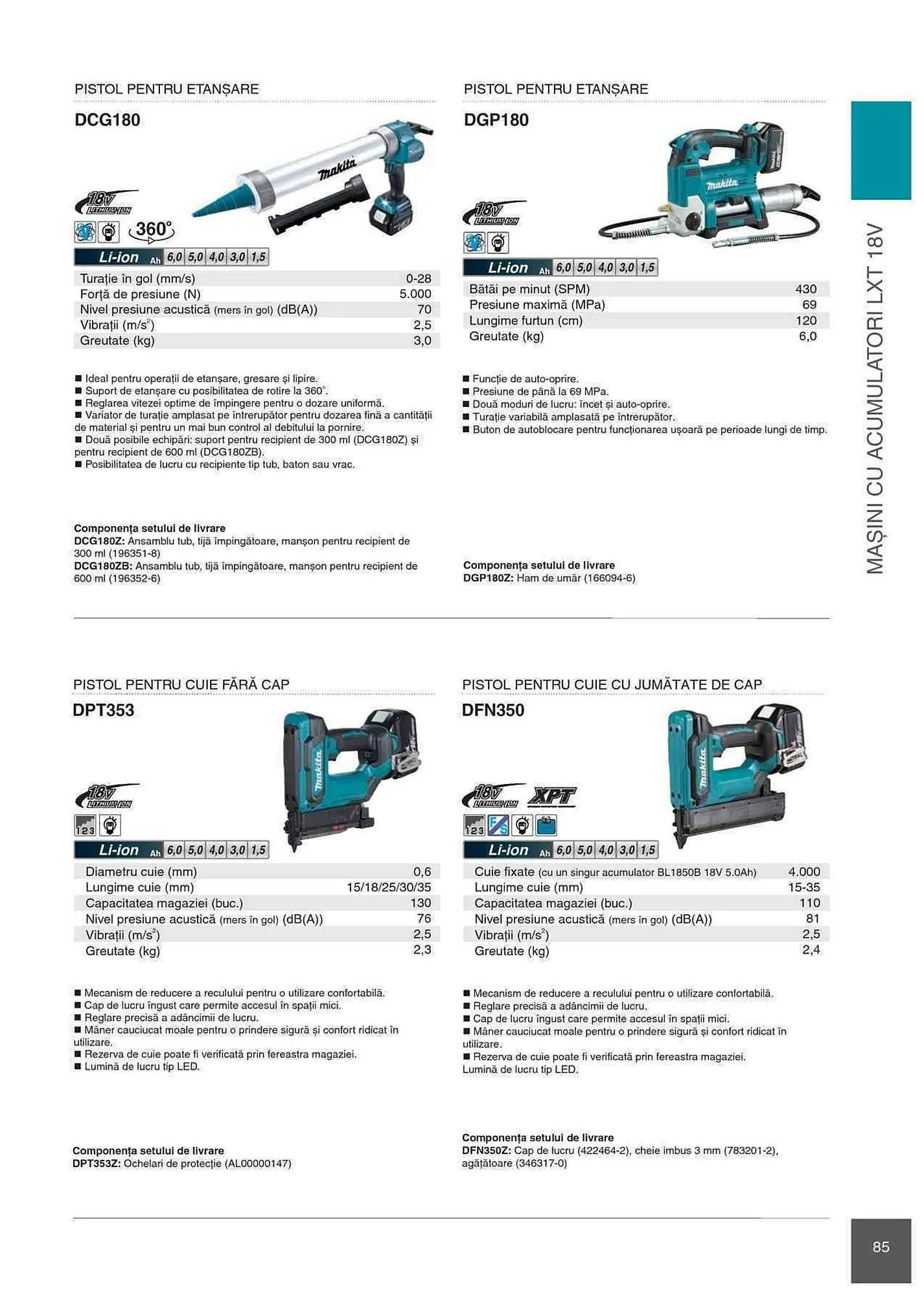 Catalog Makita catalog de la 1 ianuarie până la 31 decembrie 2023 - Revista Pagina 85