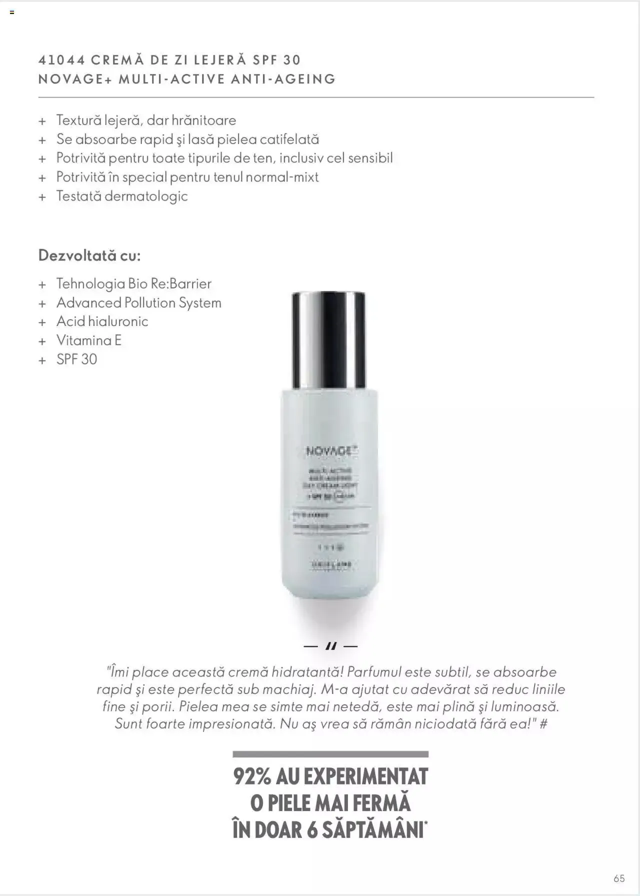 Catalog Oriflame catalog - Ghidul NOVAGE+ de la 1 martie până la 31 decembrie 2023 - Revista Pagina 65