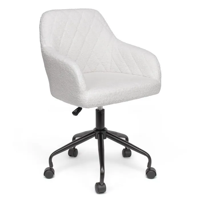 Scaun birou operational Tommy, rotativ, material textil, alb + negru