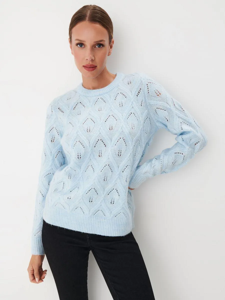 Pulover cu model tricotat deosebit