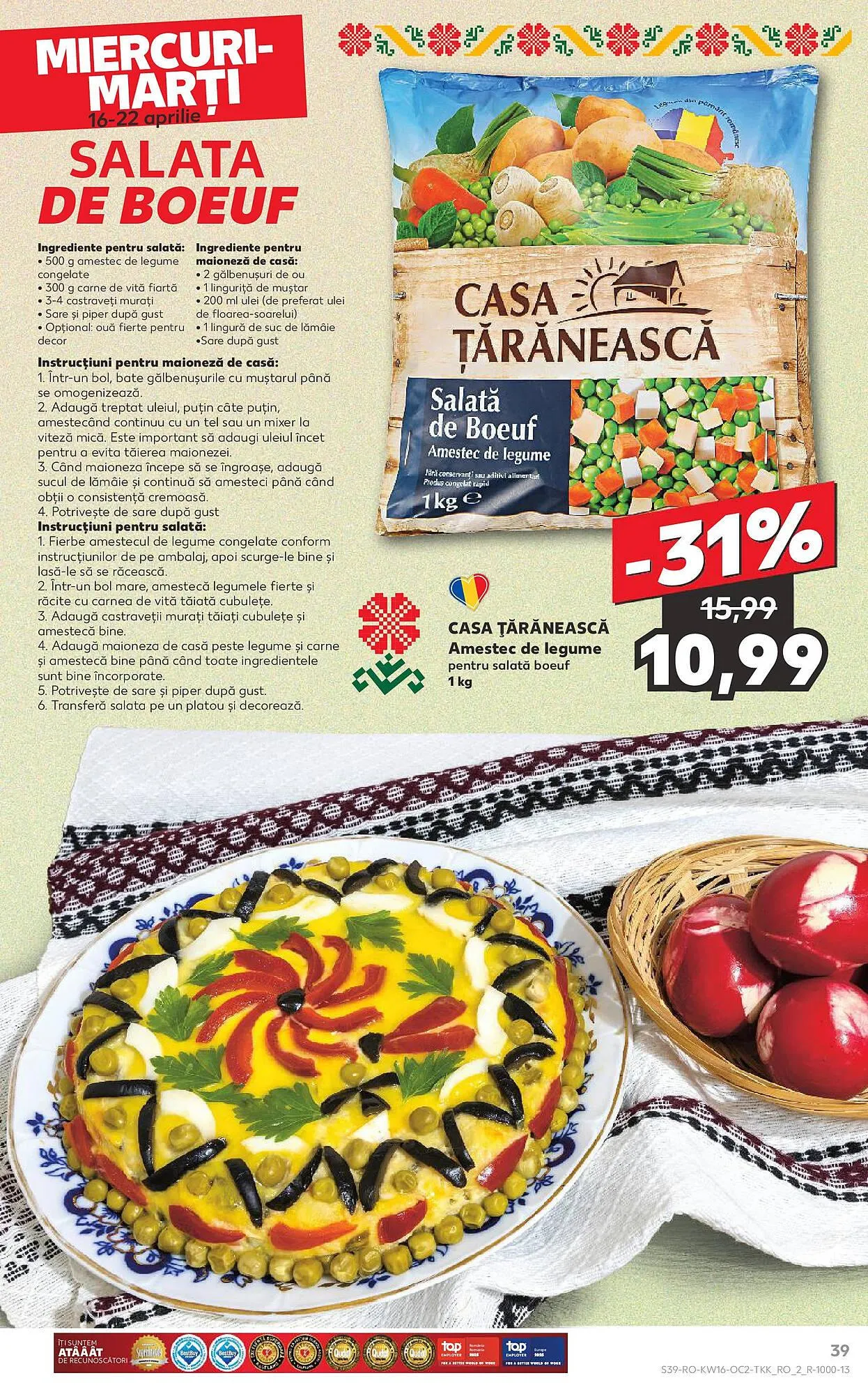 Catalog Catalog Kaufland de la 16 aprilie până la 22 aprilie 2025 - Revista Pagina 39