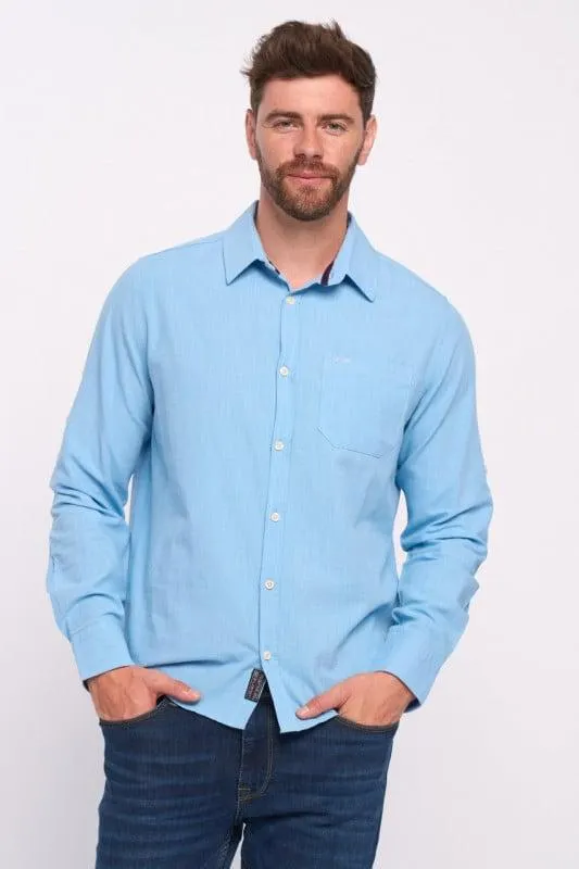 Lee Cooper - Camasa maneca lunga barbat regular de culoare uniforma