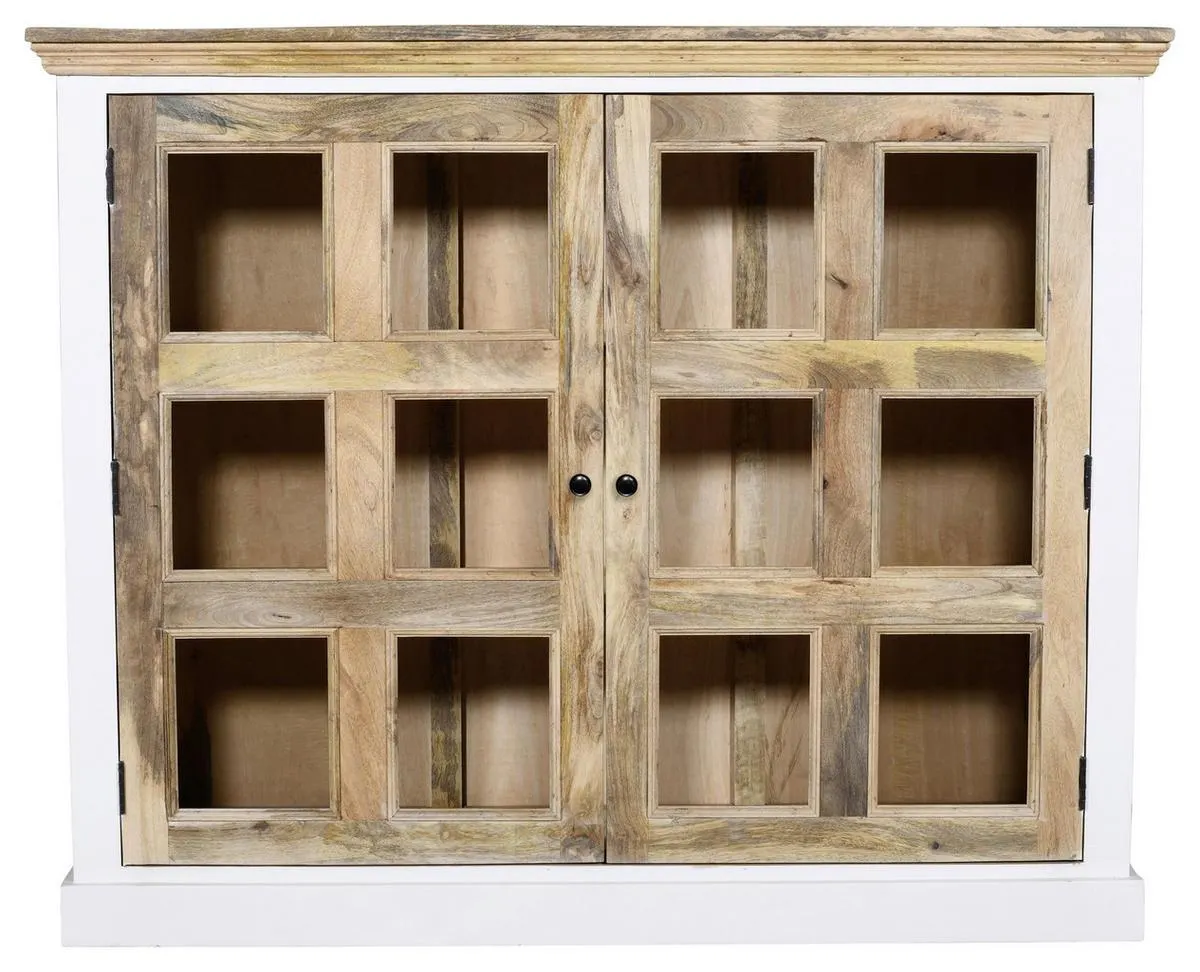 in masiv lemn de mango culoare natur, negru, alb