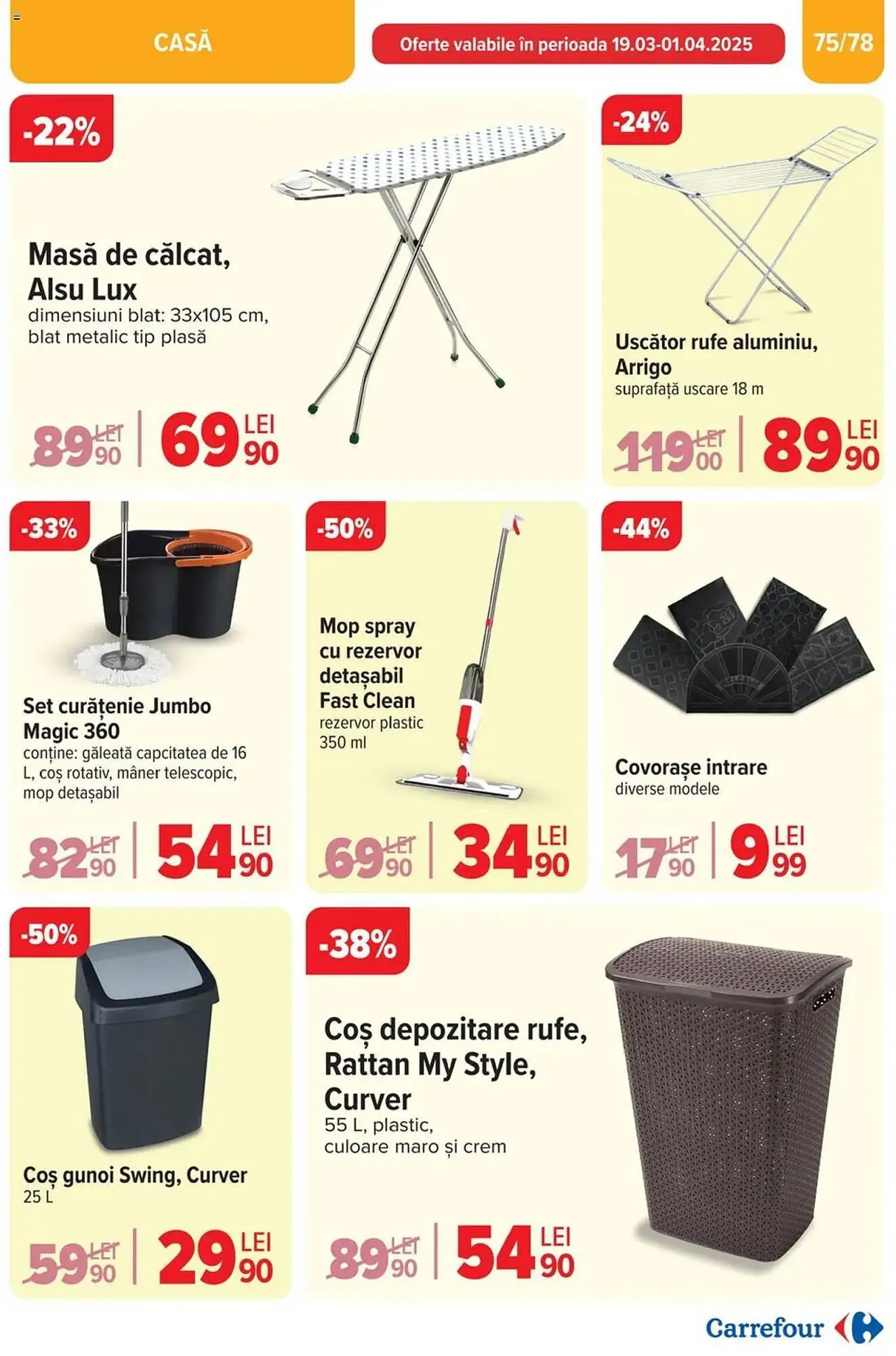 Catalog Catalog Carrefour de la 26 martie până la 1 aprilie 2025 - Revista Pagina 76