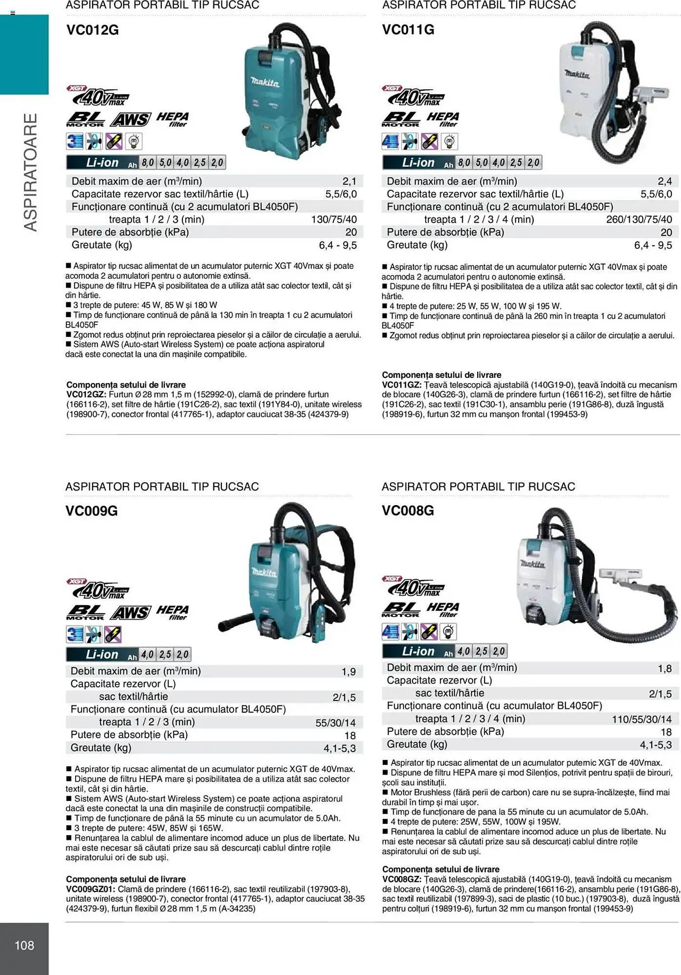 Catalog Catalog Makita de la 8 ianuarie până la 31 decembrie 2025 - Revista Pagina 108