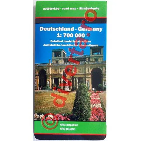 GERMANIA , harta pliata rutiera, administrativa, turistica, 94x129cm, scara 1:700.000