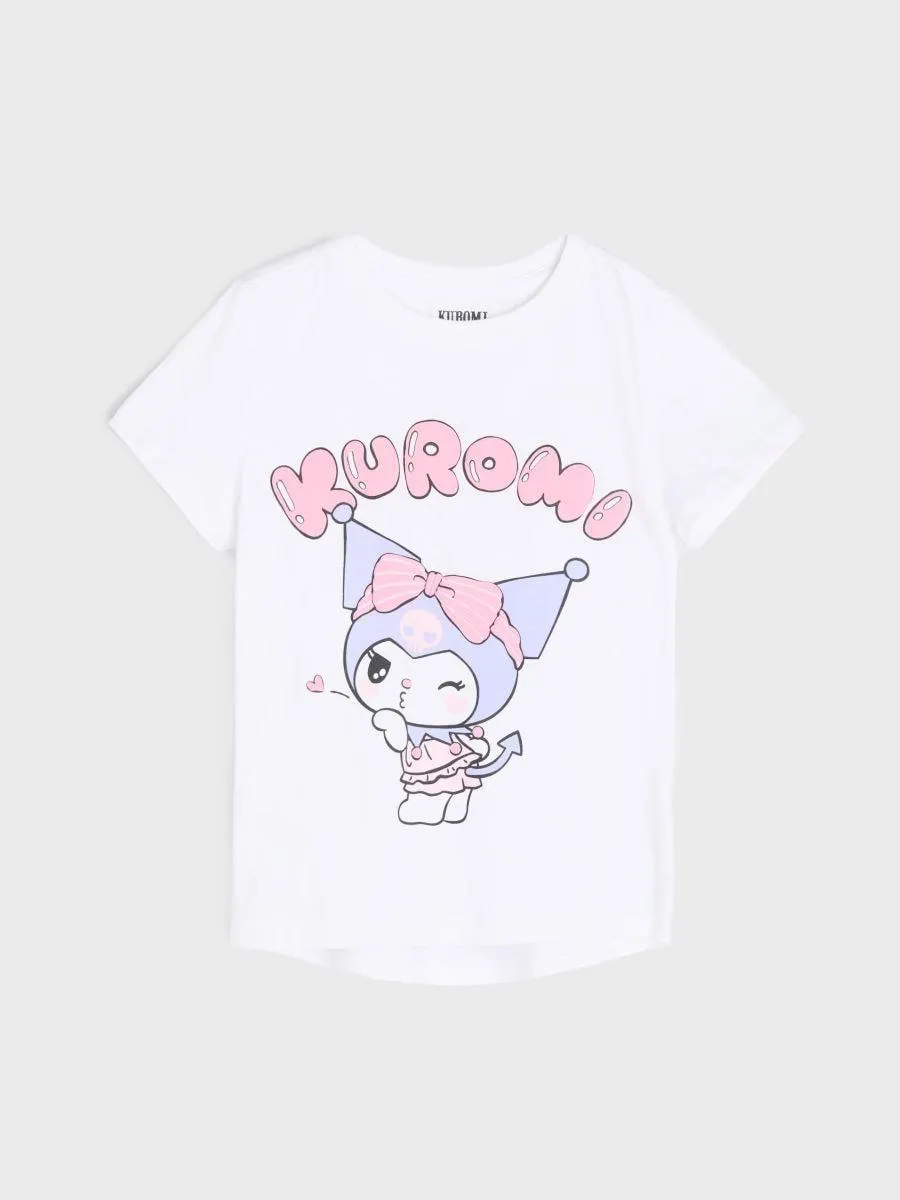 Tricou din bumbac cu imprimeu Kuromi