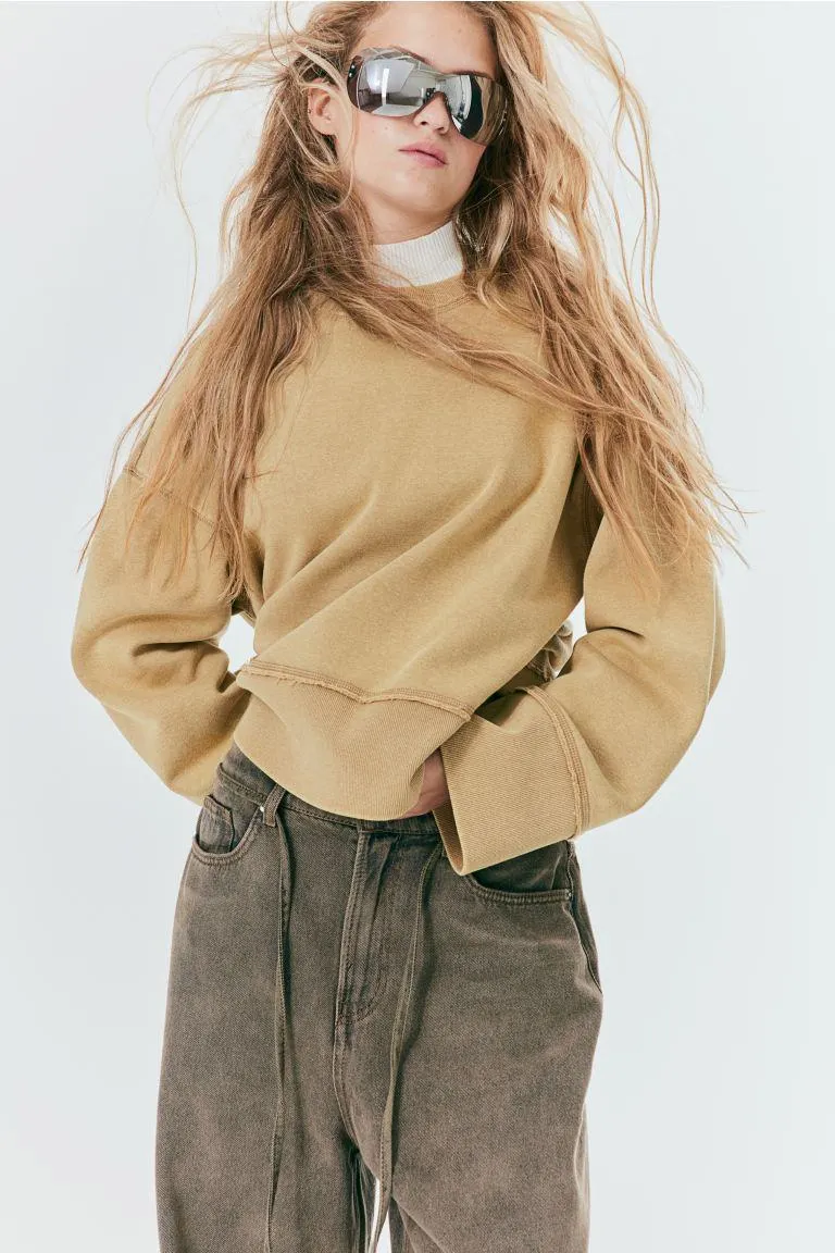 Bluză supradimensionată din molton