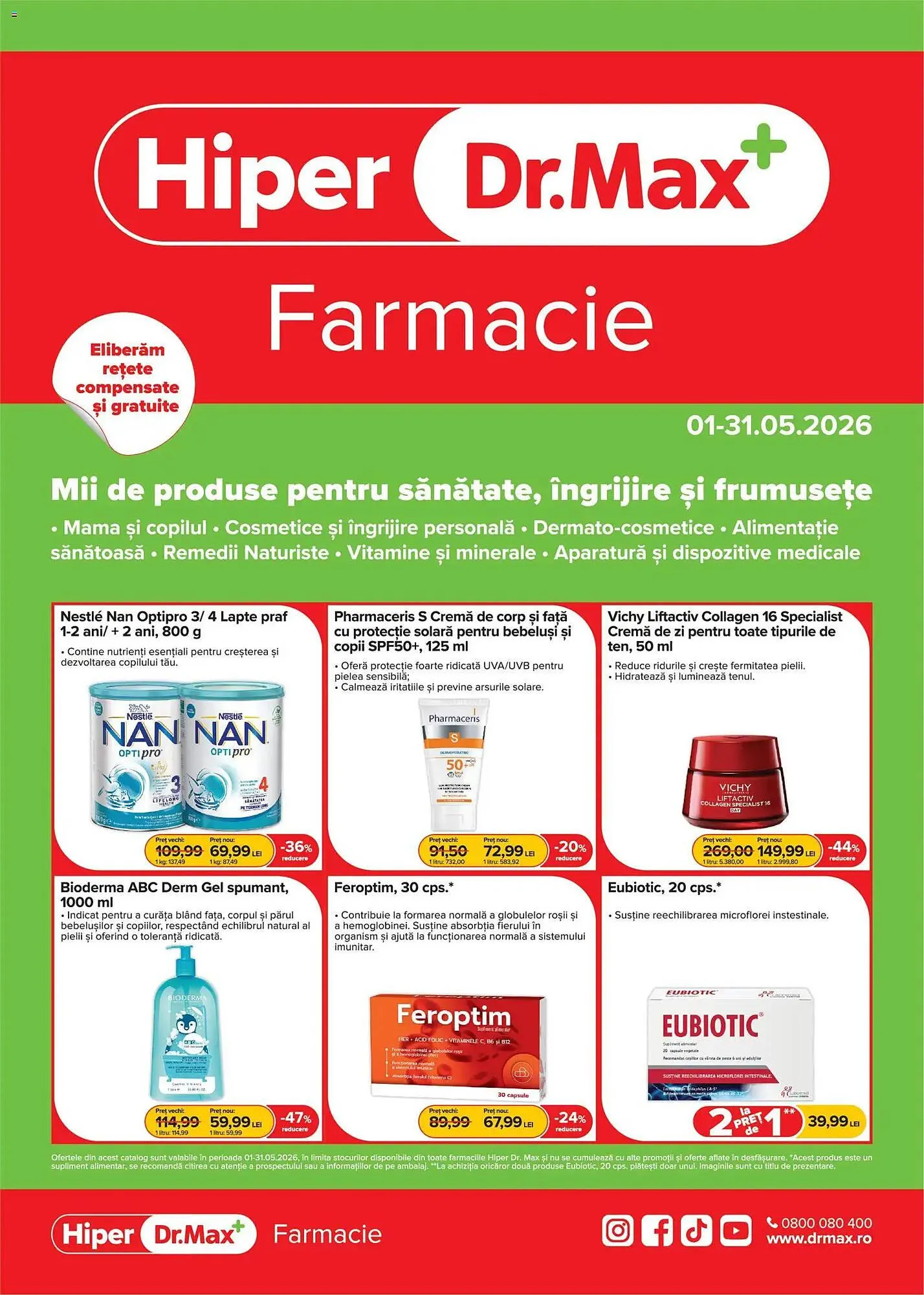 Catalog Catalog Dr.Max de la 1 mai până la 31 mai 2026 - Revista Pagina 1
