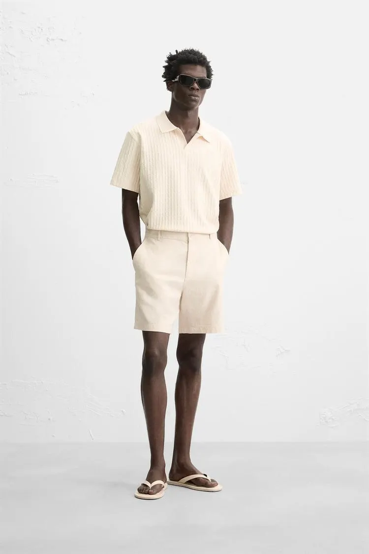 BERMUDE DIN BUMBAC ȘI IN