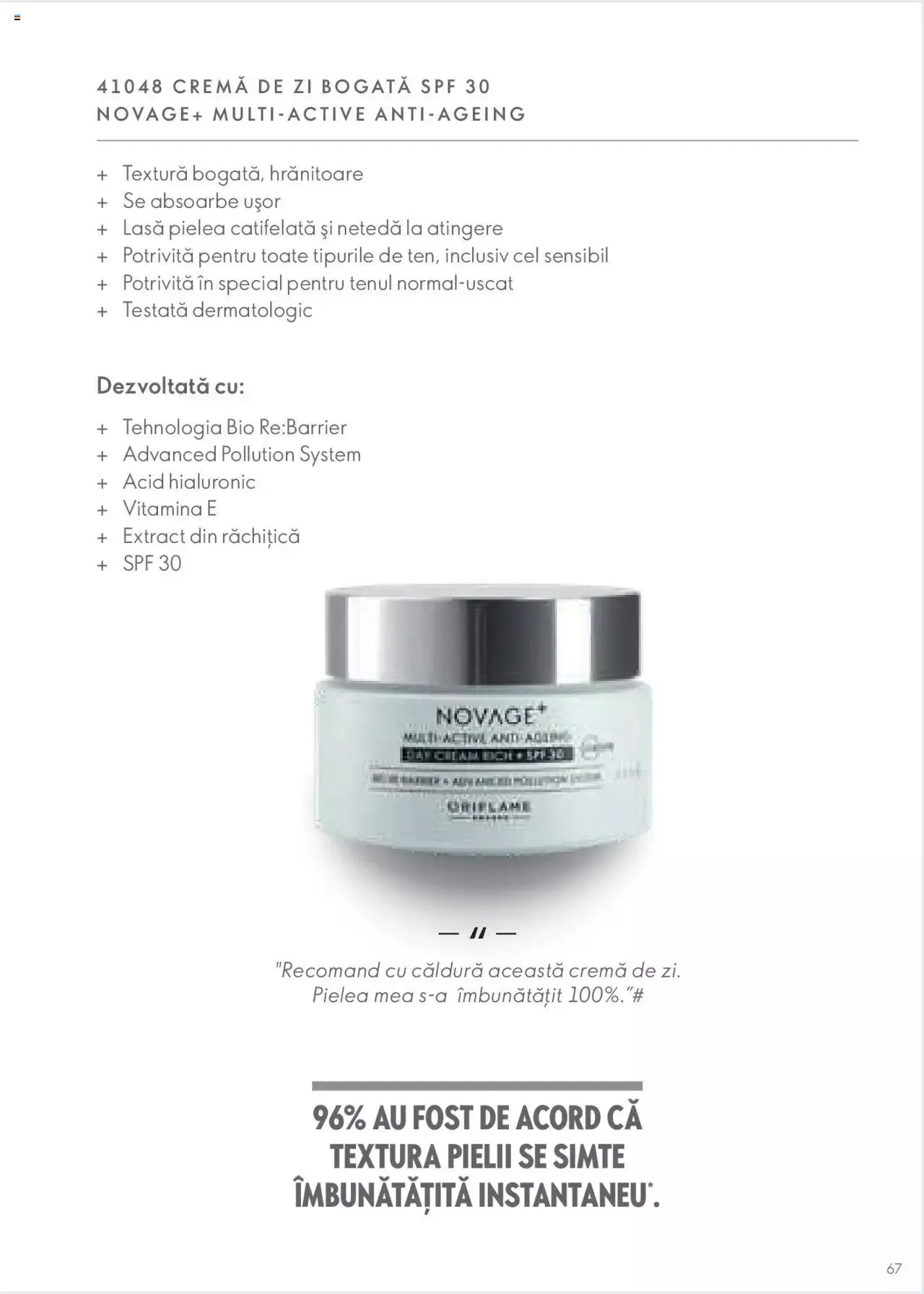 Catalog Oriflame catalog - Ghidul NOVAGE+ de la 1 martie până la 31 decembrie 2023 - Revista Pagina 67