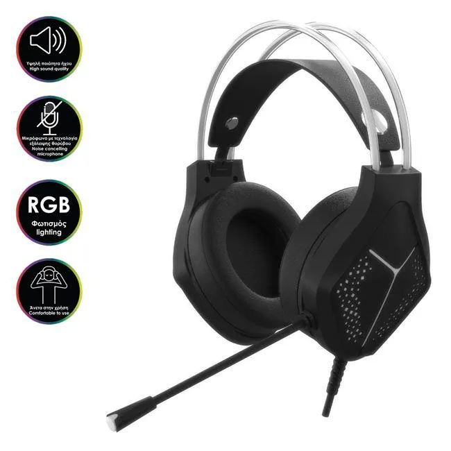 Casti Gaming cu Microfon & Lumina RGB