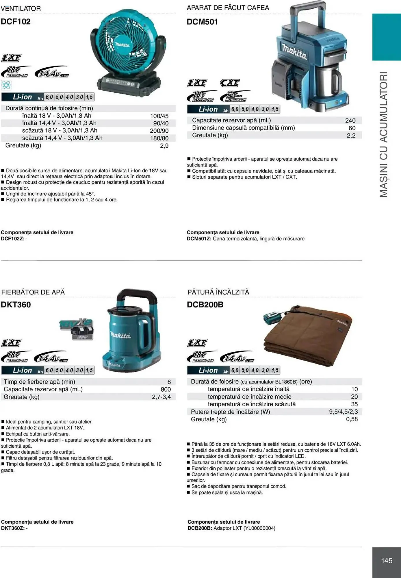 Catalog Catalog Makita de la 8 ianuarie până la 31 decembrie 2025 - Revista Pagina 145