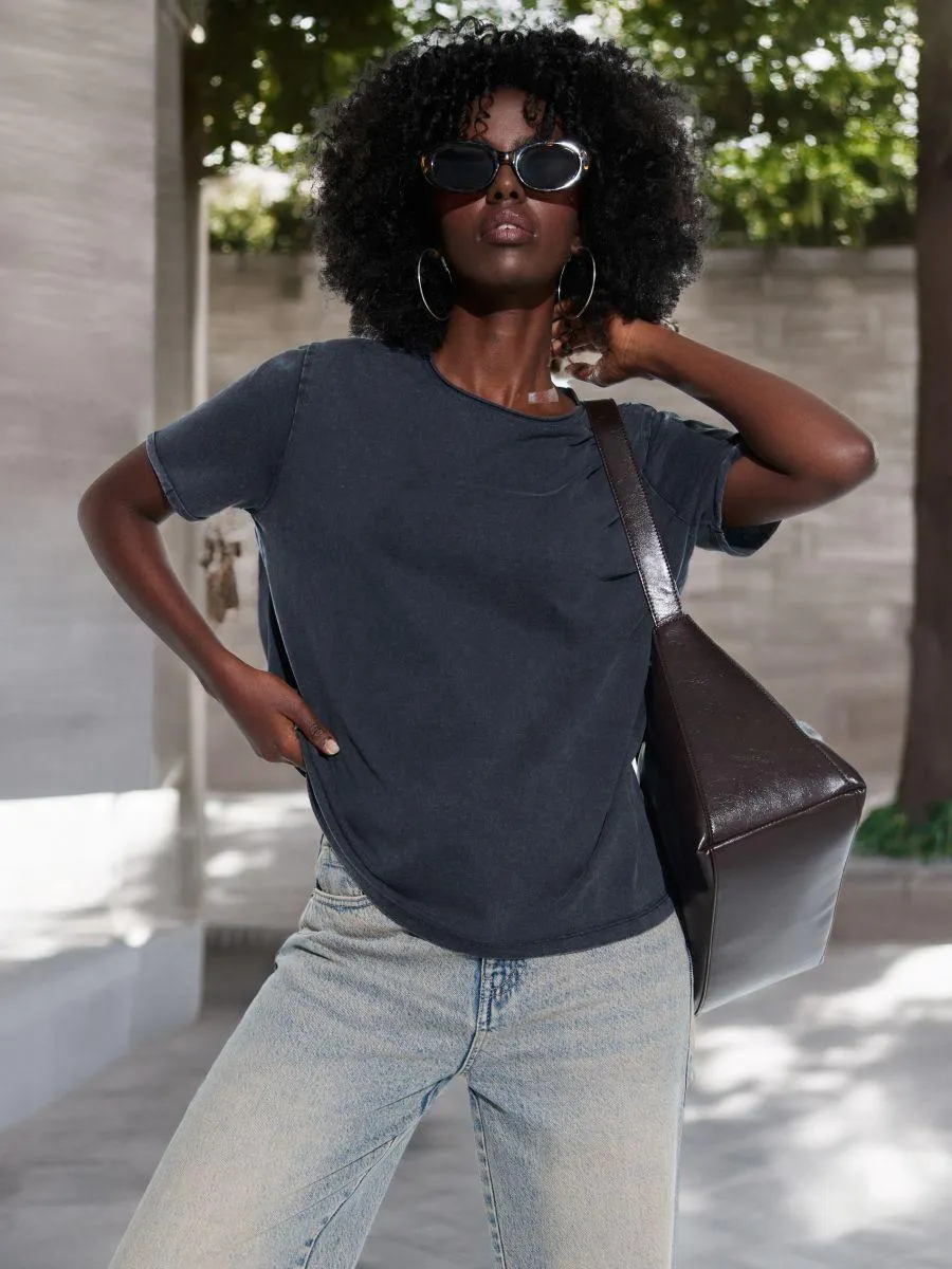 Tricou cu efect prespălat