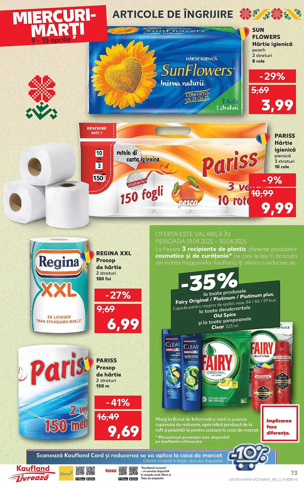 Catalog Catalog Kaufland de la 9 aprilie până la 15 aprilie 2025 - Revista Pagina 73