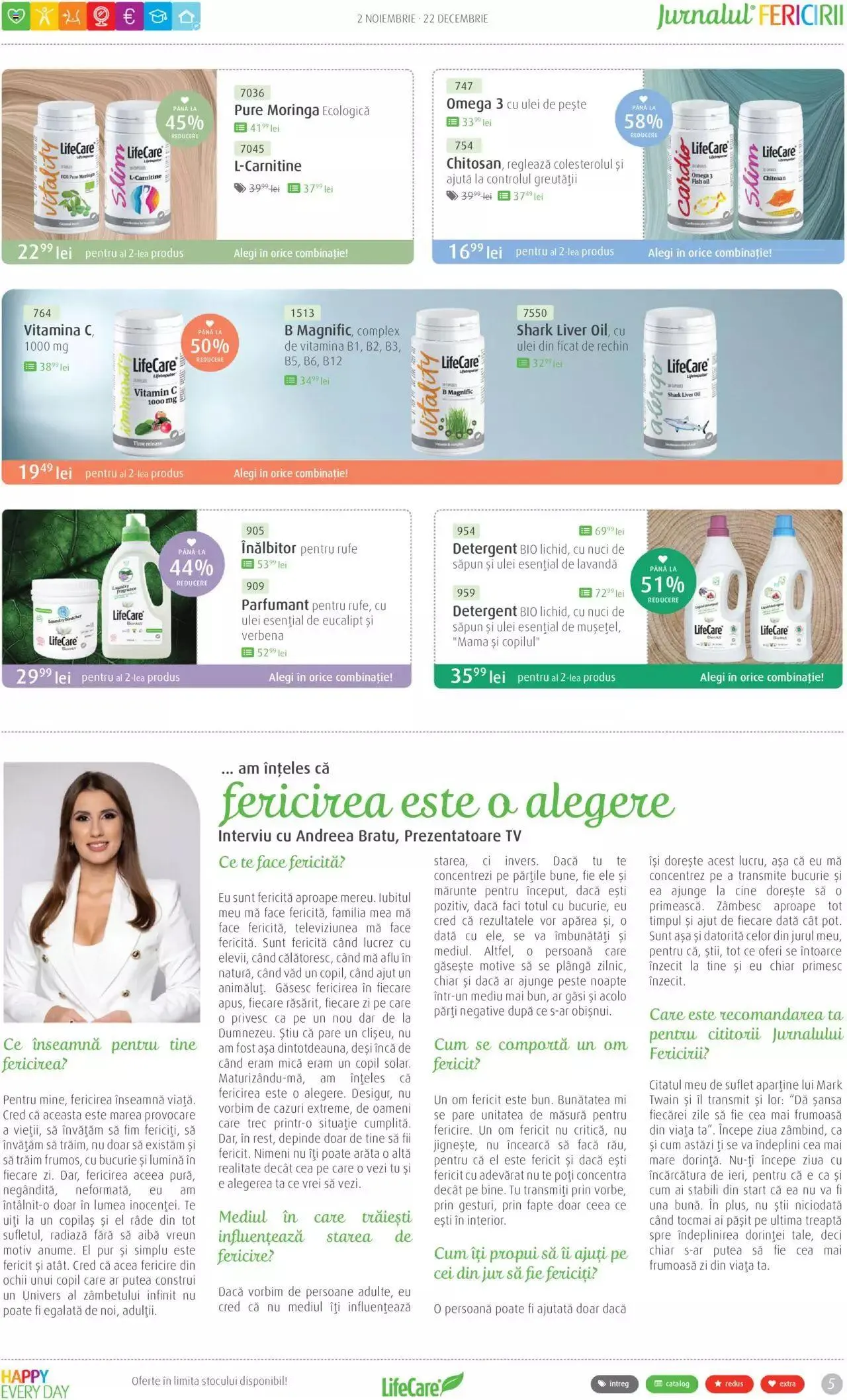 Catalog Life Care catalog - Jurnalul Fericirii Noiembrie/Decembrie de la 2 noiembrie până la 22 decembrie 2023 - Revista Pagina 5