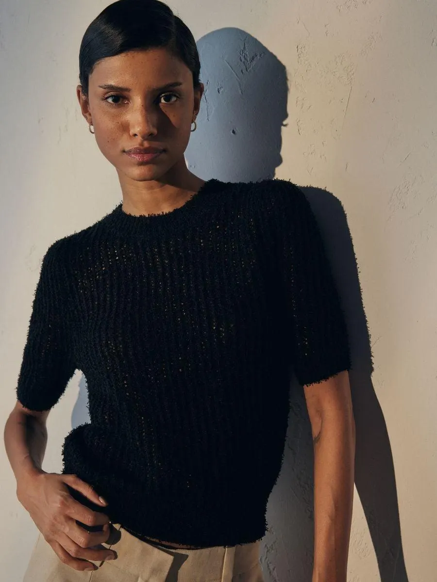 Pulover din tricot structurat