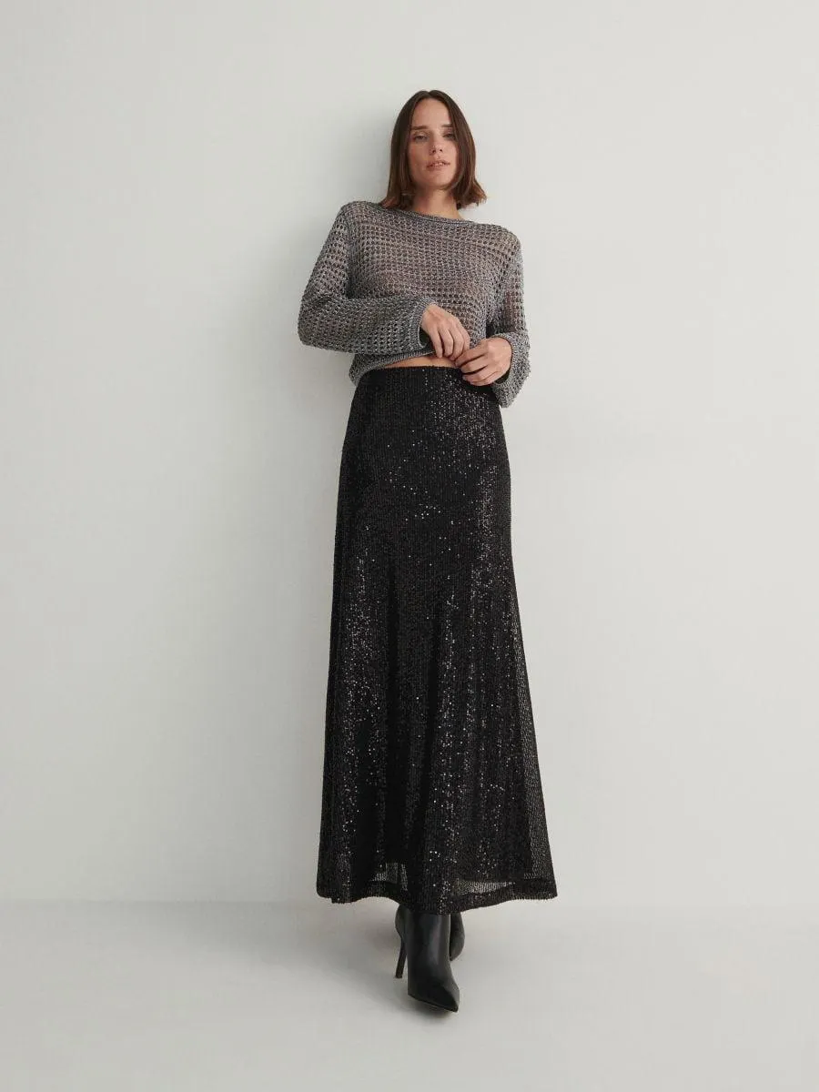 Pulover cu efect metalizat