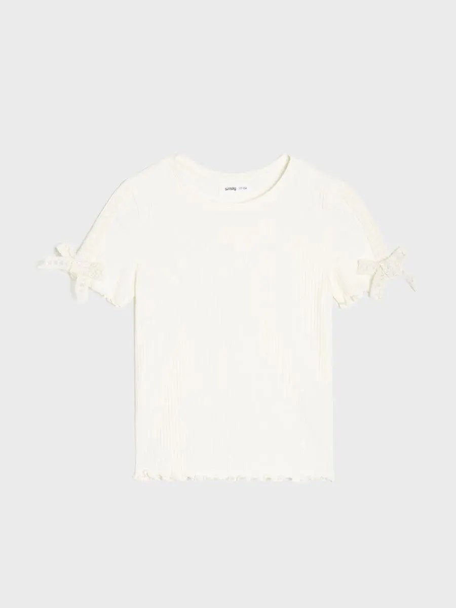 Tricou din tricot striat