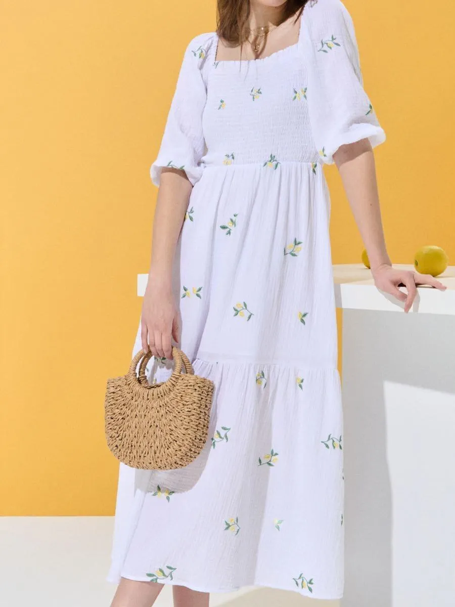 Rochie midi din bumbac