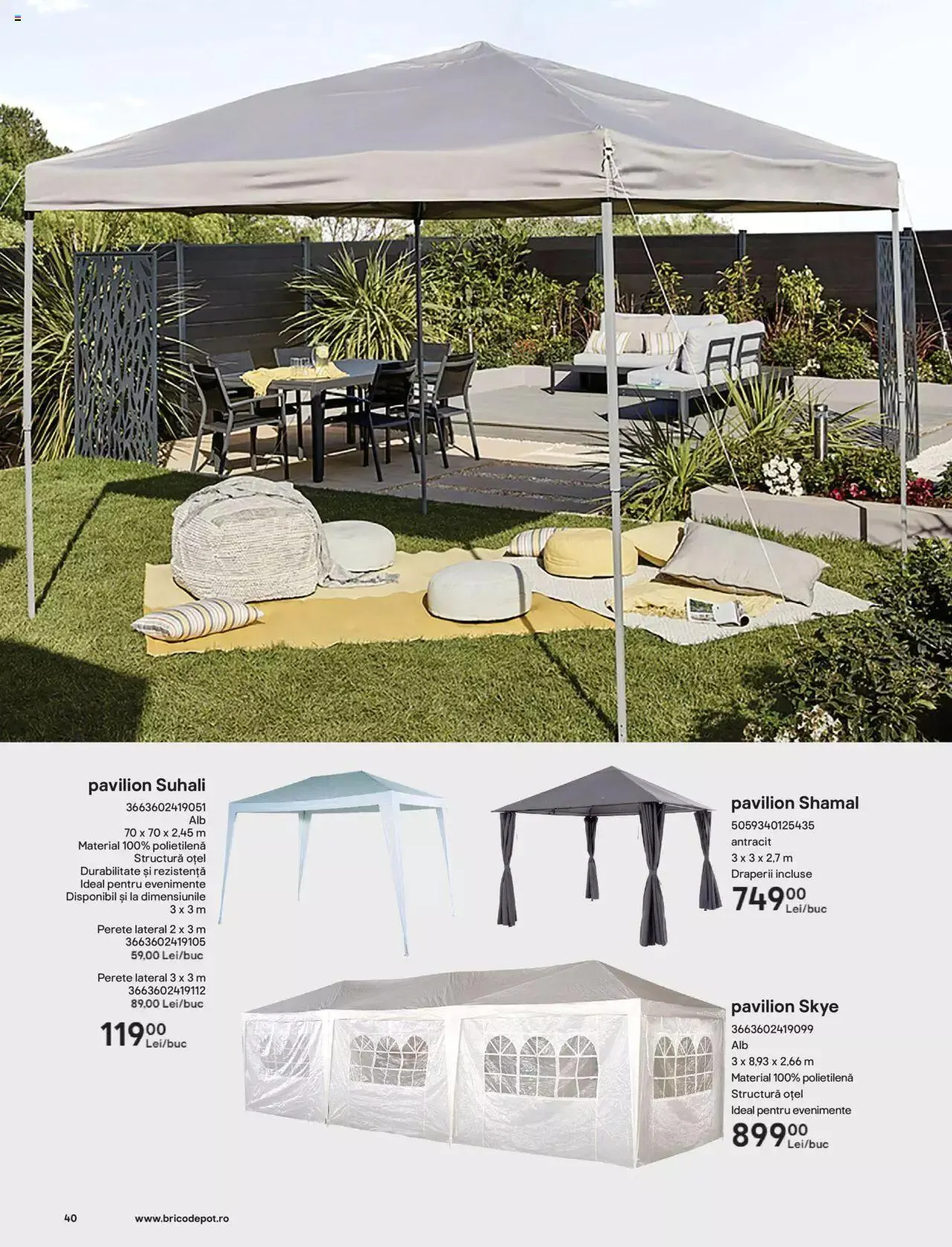 Catalog Brico Depot catalog - Bucuria momentelor de la 1 iunie până la 30 septembrie 2023 - Revista Pagina 40