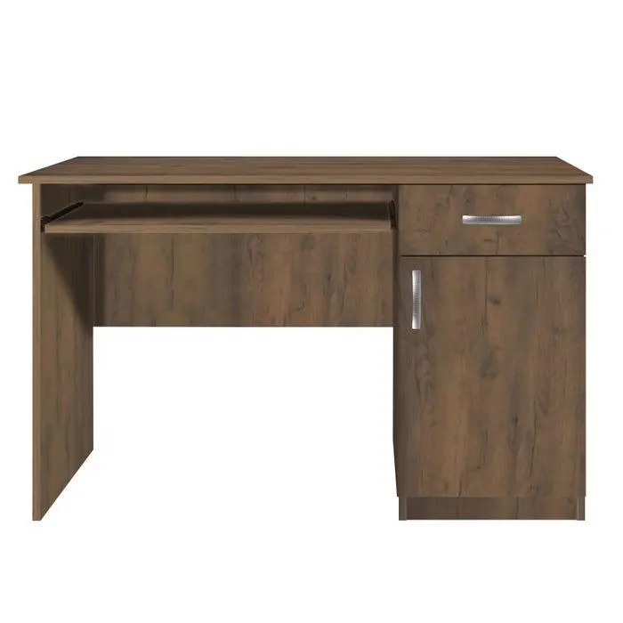 Birou calculator cu sertar si dulap Stefan, tabac, 120 x 50 x 75 cm, 1C