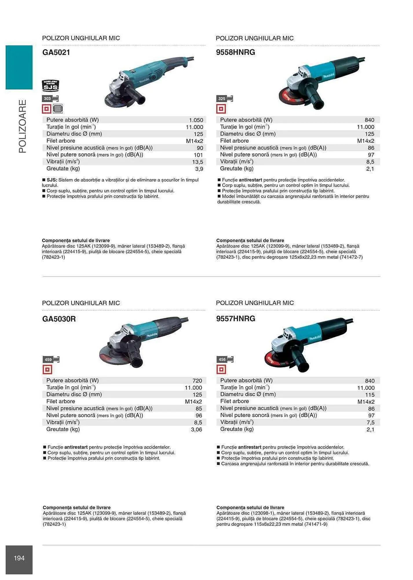 Catalog Makita catalog de la 1 ianuarie până la 31 decembrie 2023 - Revista Pagina 194