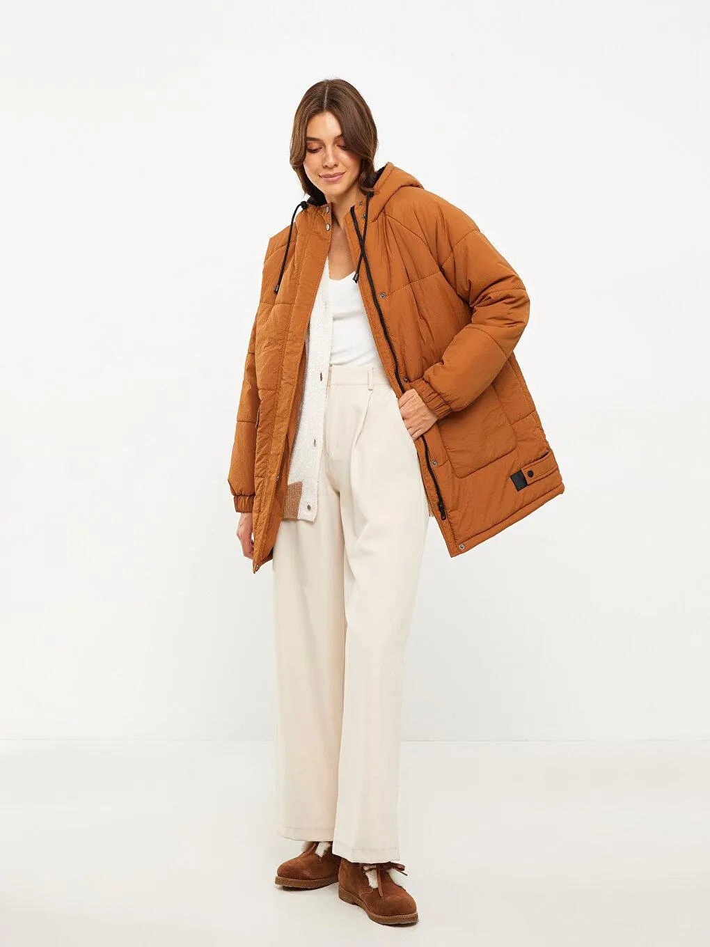 Hanorac Cu Mânecă Lungă Şi Cu Glugă,Pentru Femei