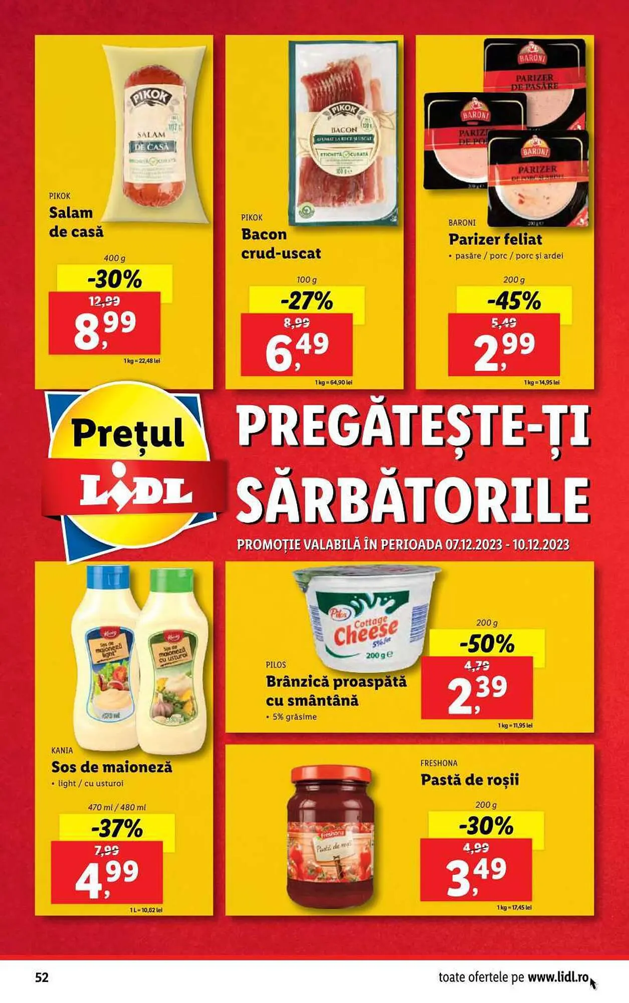 Catalog Lidl catalog de la 4 decembrie până la 10 decembrie 2023 - Revista Pagina 52