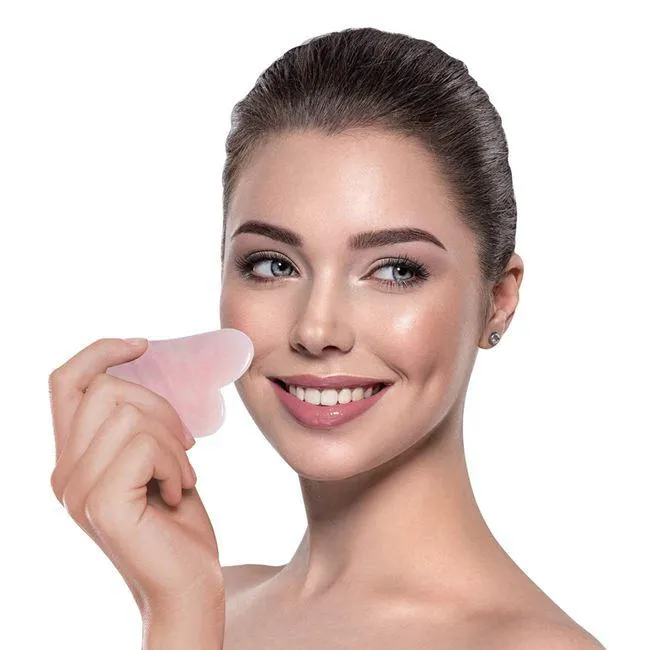 Piatra pentru Masaj Gua Sha Roz