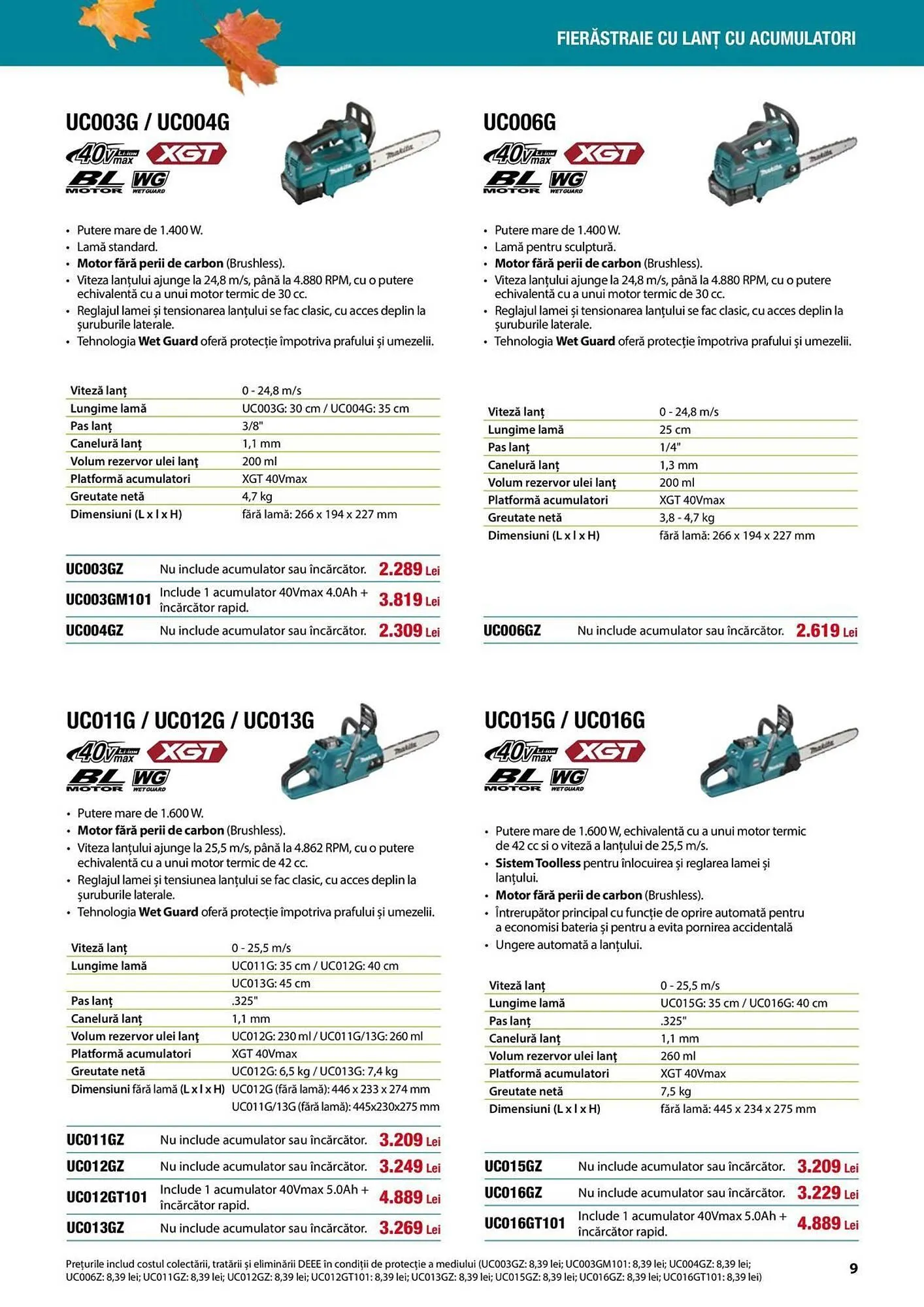 Catalog Catalog Makita de la 12 septembrie până la 24 decembrie 2025 - Revista Pagina 9