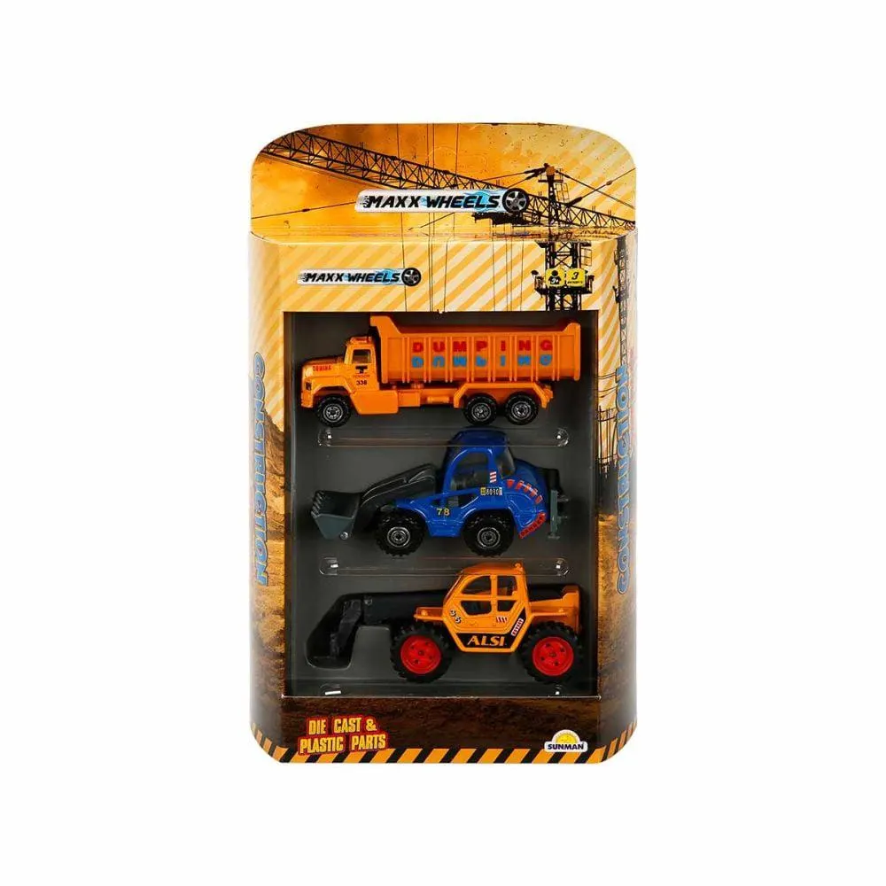 Set 3 masinute de constructie, Maxx Wheels