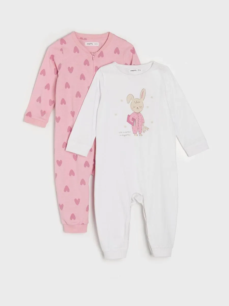 Set de 2 salopete din bumbac