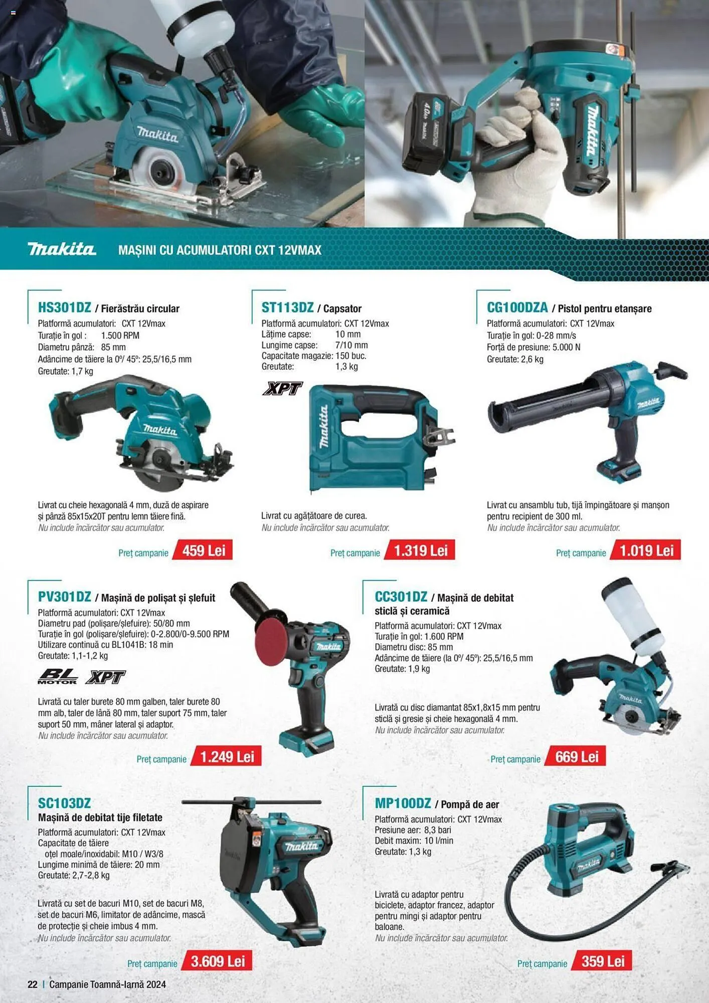 Catalog Catalog Makita de la 1 octombrie până la 20 decembrie 2024 - Revista Pagina 22