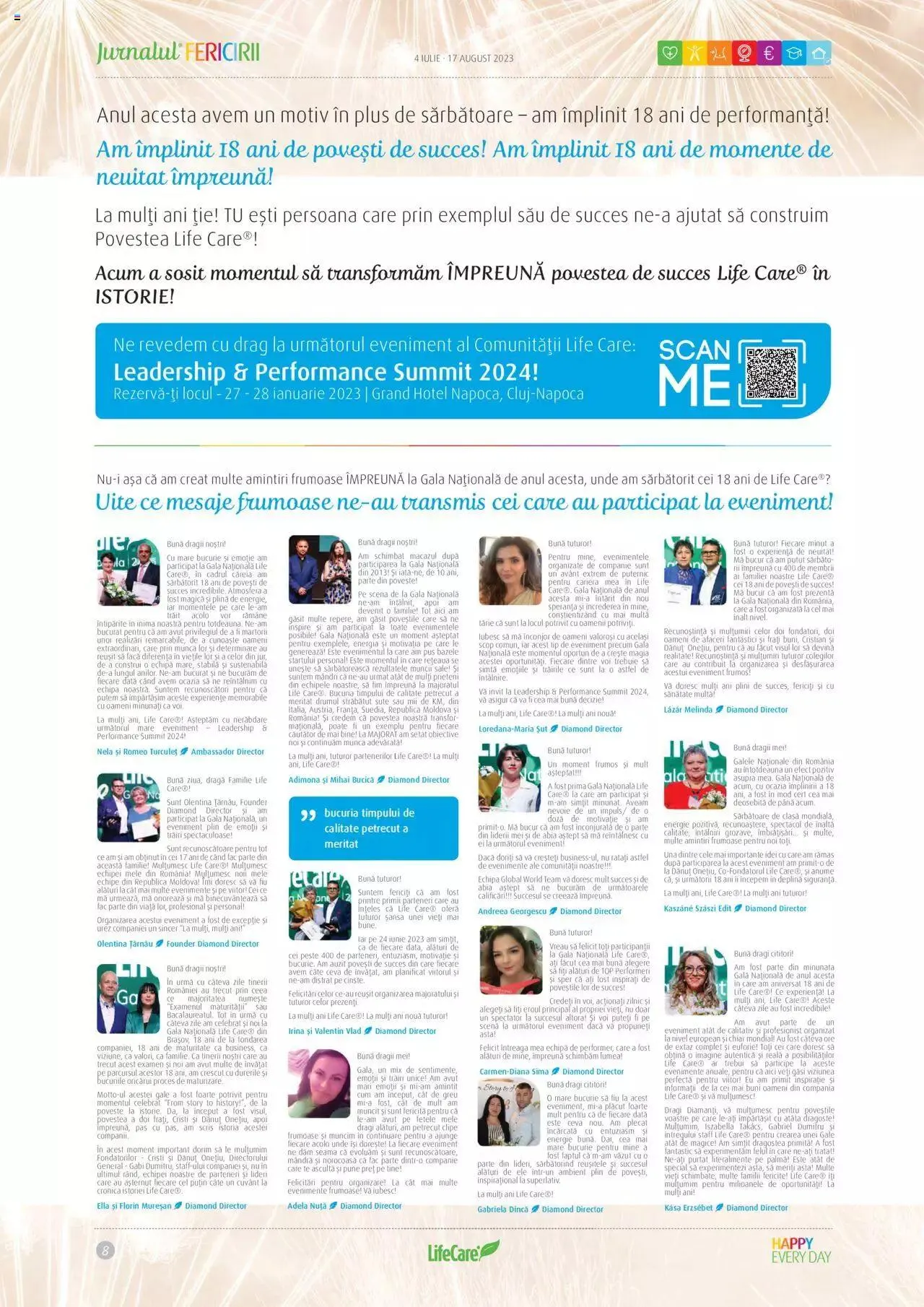 Catalog Life Care catalog - Jurnalul Fericirii August/Septembrie de la 3 august până la 19 septembrie 2023 - Revista Pagina 8
