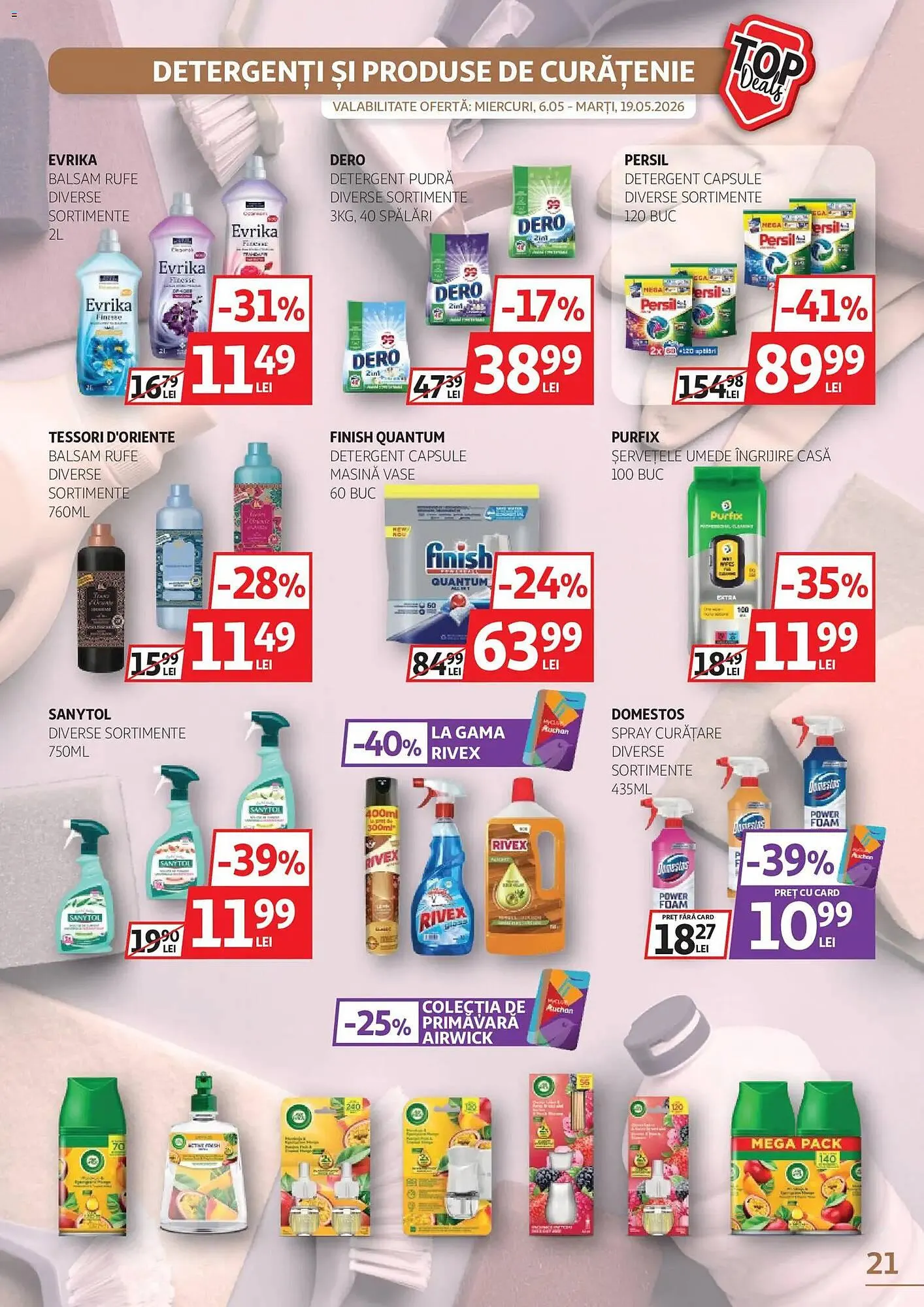Catalog Catalog Auchan de la 6 mai până la 19 mai 2026 - Revista Pagina 21