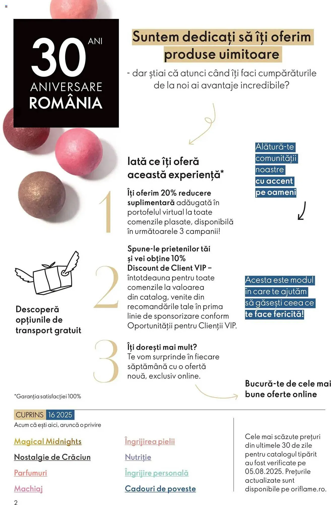 Catalog Catalog Oriflame de la 11 noiembrie până la 2 decembrie 2025 - Revista Pagina 2