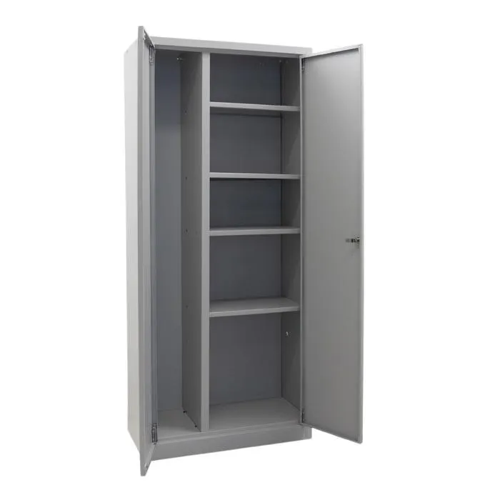 Fiset metalic, 17608S/KIT, tabla, gri deschis, 2 usi, 77 x 38 x 176 cm