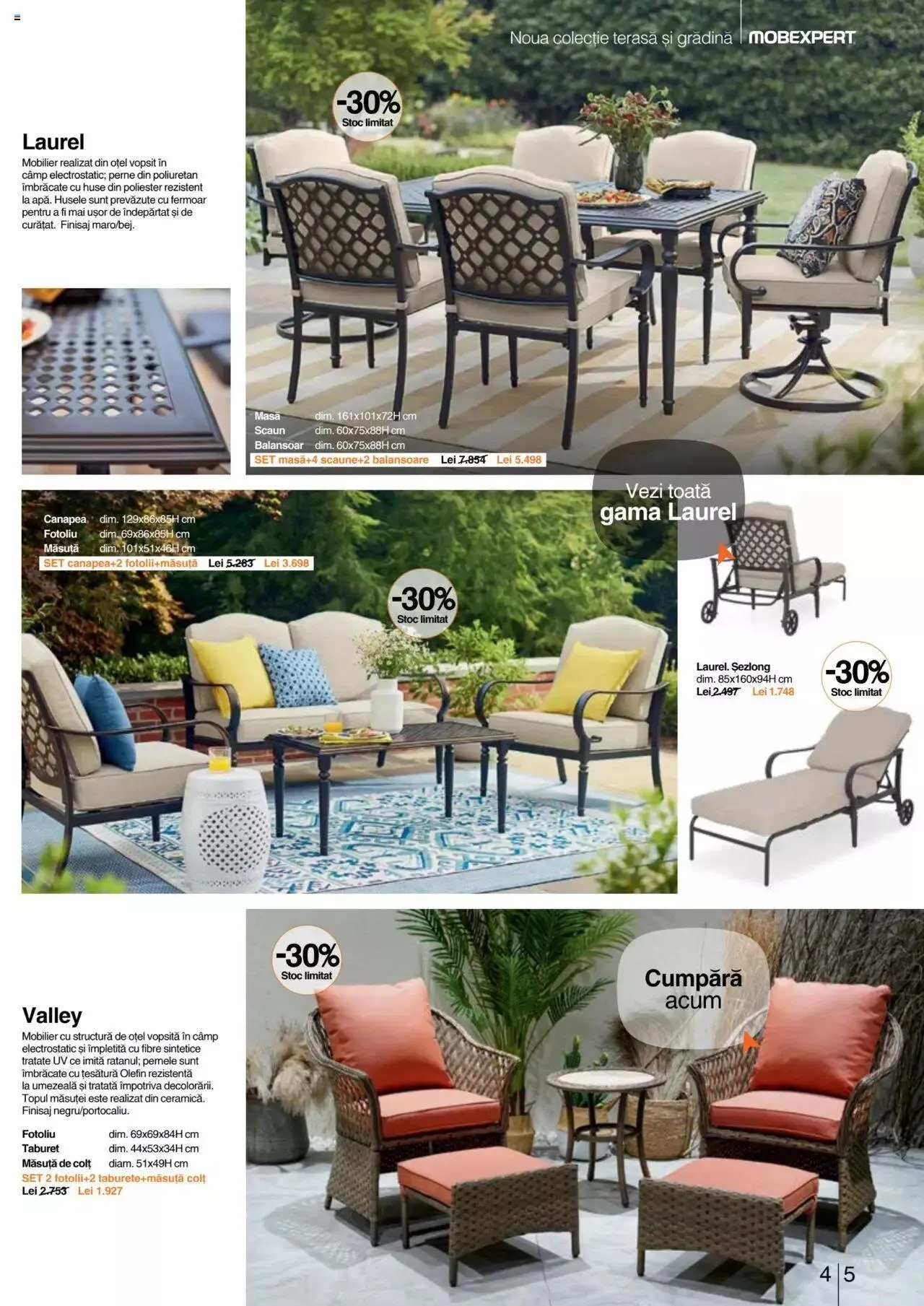 Catalog Mobexpert catalog - Terasă și Grădină 2023 de la 10 aprilie până la 30 septembrie 2023 - Revista Pagina 5