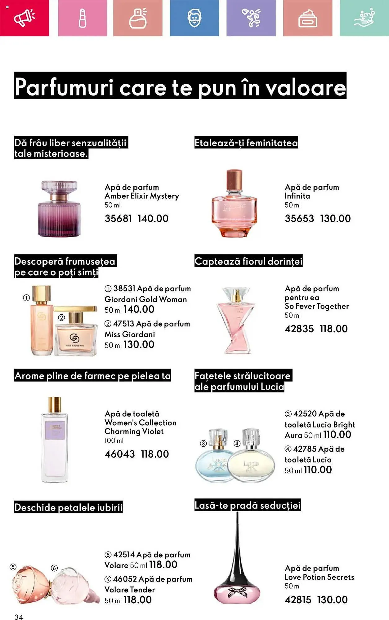 Catalog Catalog Oriflame de la 13 aprilie până la 3 mai 2025 - Revista Pagina 34